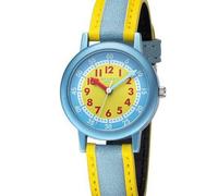 REGENT Kinderuhr Lernuhr Blau-Gelb-Rot Aluminium ⌀30mm F-1473