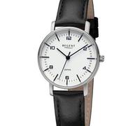 REGENT Damen Armbanduhr Analog Lederarmband schwarz URF1479 Analoguhr