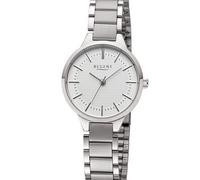 REGENT Damen Armbanduhr Analog Metallarmband Silber grau URF1502 Analoguhr
