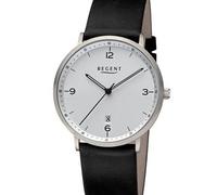 REGENT Herren Armbanduhr Analog Lederarmband schwarz URF1531 Analoguhr