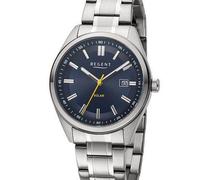 REGENT Solaruhr Edelstahl 40mm Metallband F-1541 (blau)