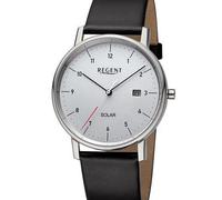 REGENT Herren Solaruhr Analog Lederarmband schwarz URF1546 Analoguhr