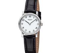 REGENT Damen Armbanduhr Analog Lederarmband schwarz URF1561 Analoguhr