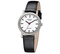 REGENT F1108 Bahnhofsuhr für Damen mit Saphirglas aus Titan mit Lederarmband