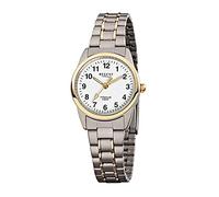 Regent F428 Uhr Damenuhr Titan 50m Analog Weiss