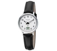 REGENT FR-296 Damen-Funkuhr Gut Ablesbar Schwarz/Silberfarben Filius 12030106
