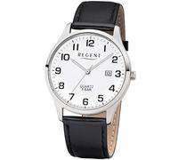 Regent Uhren F-1241 Herrenuhr mit Lederband Schwarz/Weiß