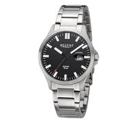 Regent Uhren 11150778 Herren-Armbanduhr 10 Bar Stahl/Schwarz