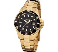 REGENT Herren Uhr schwarz / gold, Größe One Size, 4236972 Schwarz / Gold One Size