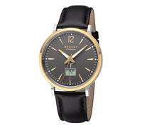 REGENT Herren Armbanduhr Analog-Digital Lederarmband schwarz URFR285 Analoguhr