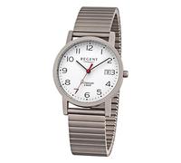 REGENT Herren Armbanduhr Analog Edelstahlarmband grau URF1436 Analoguhr