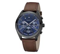 REGENT Herren Armbanduhr Analog Lederarmband Dunkelbraun URBA767 Analoguhr