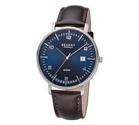 REGENT Herren Armbanduhr Analog Lederarmband Dunkelbraun URF1515 Analoguhr