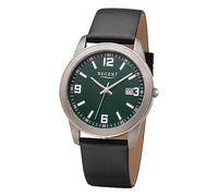 REGENT Herren Armbanduhr Analog Lederarmband schwarz URF1448 Analoguhr
