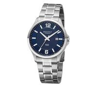 REGENT Herren Armbanduhr Analog Metallarmband Silber URF1526 Analoguhr