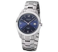 REGENT Herren-Armbanduhr Edelstahl analog Quarz Edelstahlband F-1193