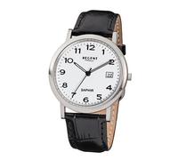 Regent Herren-Armbanduhr Elegant Analog Leder-Armband schwarz Quarz-Uhr URF806