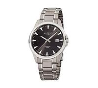 Regent Herren-Armbanduhr Elegant Analog Titan-Armband silber Quarz-Uhr URF924