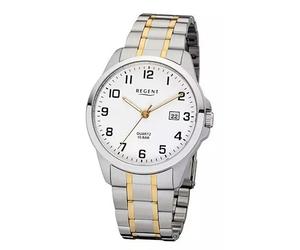 Regent Herren Armbanduhr F-1014 Edelstahl bicolor