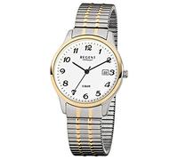 Regent Herren-Armbanduhr Elegant Analog Stahl ionenplattiert gold-Armband silber gold Quarz-Uhr URF877
