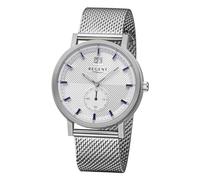 REGENT Herren-Armbanduhr Stahl analog Quarz Milanaiseband BA-533