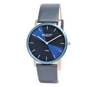 Regent Uhren 11190204 Herren-Armbanduhr Titan Blau IP