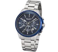 Regent Herren Chronograph Quarz Uhr mit Edelstahl Armband 11150650