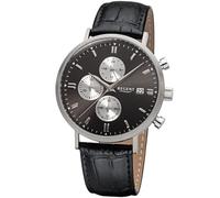 Regent Herren Chronograph Quarz Uhr mit Leder Armband 11190171