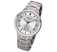 Regent Herren Funkuhr Analog-Digital Metallarmband silber URFR268
