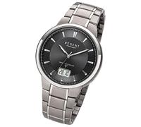Regent Herren Funkuhr Analog-Digital Metallarmband silber URFR269
