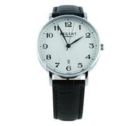 REGENT Herren Funkuhr aus Edelstahl mit Edelstahlband Datum FR-172