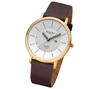 Regent Herren Solaruhr Analog Lederarmband dunkelbraun UR1104108