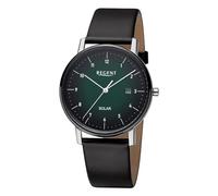 REGENT Herren Solaruhr Analog Lederarmband schwarz URF1548 Analoguhr