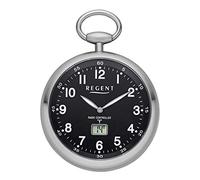 Regent Taschenuhr Edelstahl analog-digital Funkwerk silberfarben PR-002