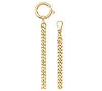 REGENT Herren Taschenuhr Kette 6 mm Breite 31 cm Länge mit Karabiner Flachpanzer Goldfarben P-42