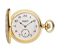REGENT Herren Taschenuhr Savonnette 50 MM Durchmesser Mechanischer Handaufzug Kleine Sekunde in verschiedenen Variationen