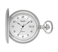Regent Herren Taschenuhr Savonnette Edelstahl 48 MM Quarz Arabische Zahlen Datum P-750