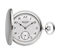 Regent Herren Taschenuhr Savonnette Edelstahl 50 MM Mechanischer Handaufzug Arabische Zahlen P-717