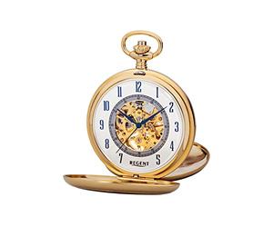 Regent Herren Taschenuhr Savonnette Skelett 53 MM Mechanischer Handaufzug Arabische Zahlen P-706
