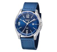 Regent Herren Uhr BA-644 blaues Leder- und Textilband
