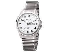Regent Herren Uhr F-1198 Metall Quarz Armband-Uhr Titan-Uhr Silber URF1198