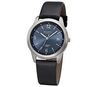 Regent Herren Uhr F-682 Leder Quarzwerk Armband-Uhr Titan-Uhr schwarz URF682