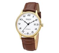 REGENT Herren Uhr GM-2115 Lederband Armbanduhr Lederarmband Analog braun URGM2115 Analoguhr