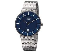 Regent Herren Uhr Titan-Uhr F-1176 Analog Metall Armband-Uhr silber URF1176