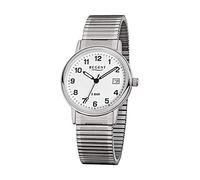 Regent Armbanduhr Analog Quarz mit Edelstahl-Zugband F705