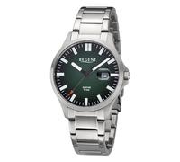 REGENT Herrenuhr 10 Bar Stahl/Grün 11150777
