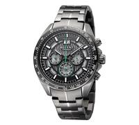 REGENT Herrenuhr Chronograph Edelstahl mit Gliederarmband Großdatum Analog 10 ATM BA-832