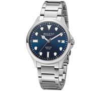 REGENT Herrenuhr mit Gliederband Datumsanzeige 10 ATM Saphirglas F-1454