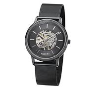 REGENT Herrenuhr mit Milanaiseband Edelstahl Mechanischer Handaufzug Skelett Zifferblatt F-1397