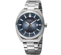 REGENT Herrenuhr Quarz Stahl/Blau 10 Bar 11150792